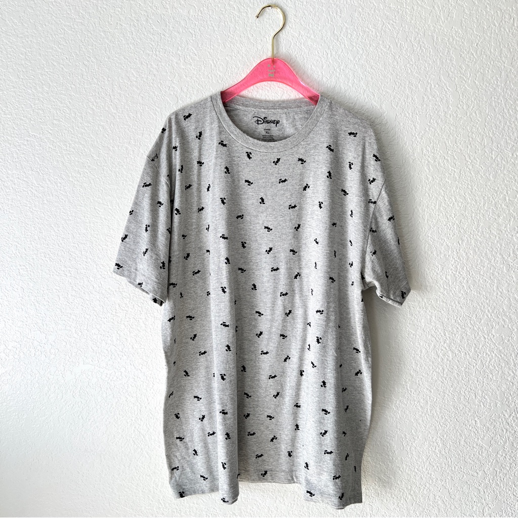 Disney Mickey Mouse Silhouette Graphic Short Sleeve Tee Size Xl